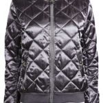 QUILTED SATIN BOMBER JACKET