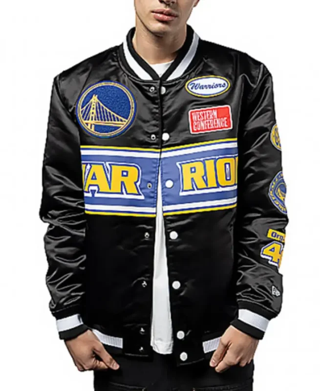 2024 Golden State Warriors Rally Drive Satin Jacket | Trendy Leather Jackets