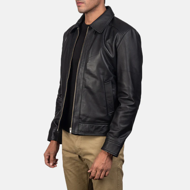 Inferno Black Leather Jacket - Image 3