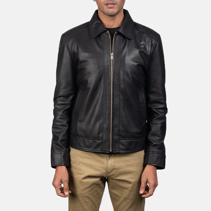 Inferno Black Leather Jacket - Image 2