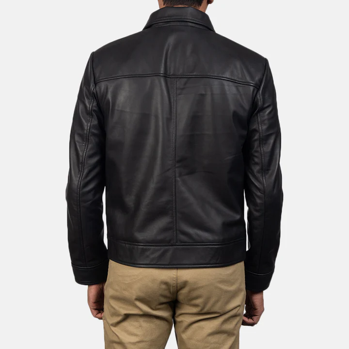 Inferno Black Leather Jacket - Image 5