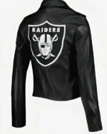American Football Las Vegas Raiders Black Biker Jacket - Image 3