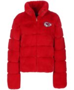 Women's Cuce Red Kansas City Chiefs Faux Fur Full-Zip Coat