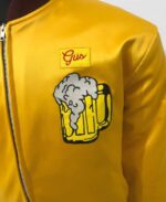 Kenosha Kickere Home Alone Yellow Golden Satin Jacket - Image 3