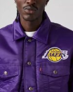 Los Angeles Lakers Silver Tab Trucker Jacket - Image 4