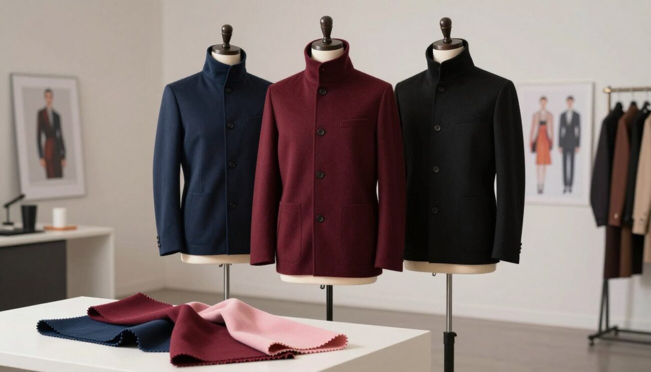 high collar jacket color options