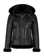Women's B3 Bomber Hooded Classic Shearling Jacket
