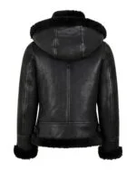 Women's B3 Bomber Hooded Classic Shearling Jacket - Image 2