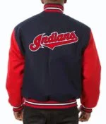 Cleveland Varsity Navy Blue And Red Jacket - Image 2